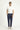 Koyu Mavi  Techno-Line Super Slim Fit Ekstra Dar Kesim Beli Lastikli Desenli Klasik Kumaş Pantolon