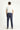 Koyu Mavi  Techno-Line Super Slim Fit Ekstra Dar Kesim Beli Lastikli Desenli Klasik Kumaş Pantolon