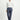 Açık Lacivert Slim Fit Dar Kesim Desenli Keten Karışımlı Pileli Klasik Kumaş Pantolon