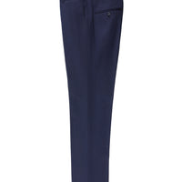 Orta Lacivert 7 Drop Slim Fit Dar Kesim Klasik Desenli Kumaş Pantolon