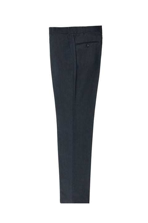 Koyu Antrasit 7 Drop Slim Fit Dar Kesim Klasik Desenli Kumaş Pantolon