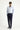 Koyu Lacivert Super Slim Fit Ekstra Dar Kesim Likralı Beli Lastikli İpli Klasik Kumaş Pantolon