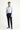 Koyu Lacivert Super Slim Fit Ekstra Dar Kesim Likralı Beli Lastikli İpli Klasik Kumaş Pantolon