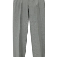 Çok Renkli Yünlü Desenli Pileli Klasik Kumaş Pantolon