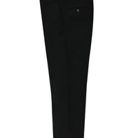 Siyah Relaxed Fit Rahat Kesim Yünlü Klasik Kumaş Pantolon