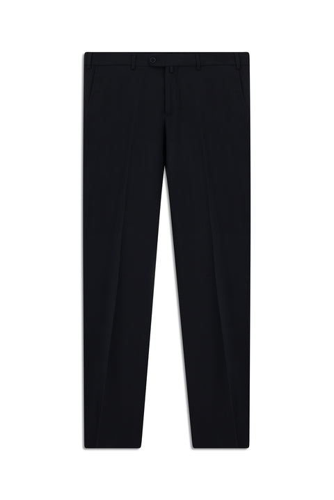 Siyah Lacivert 6 Drop Regular Fit Standart Kesim Yünlü Klasik Kumaş Pantolon