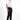 Siyah Lacivert Slim Fit Dar Kesim Yünlü Klasik Kumaş Pantolon