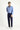 Orta Lacivert Slim Fit Dar Kesim Yünlü Klasik Kumaş Pantolon