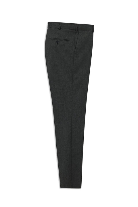 Dark Gray 7 Drop Slim Fit Narrow Cut Classic Wool Fabric Trousers