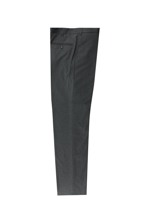 Medium Gray 6 Drop Regular Fit Standard Cut Classic Fabric Trousers