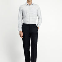 Siyah 7 Drop Slim Fit Dar Kesim Çizgili Klasik Kumaş Pantolon