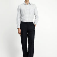 Siyah Slim Fit Dar Kesim Çizgili Klasik Kumaş Pantolon