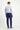  Açık Lacivert Super Slim Fit Ekstra Dar Kesim Likralı Çizgili Klasik Kumaş Pantolon
