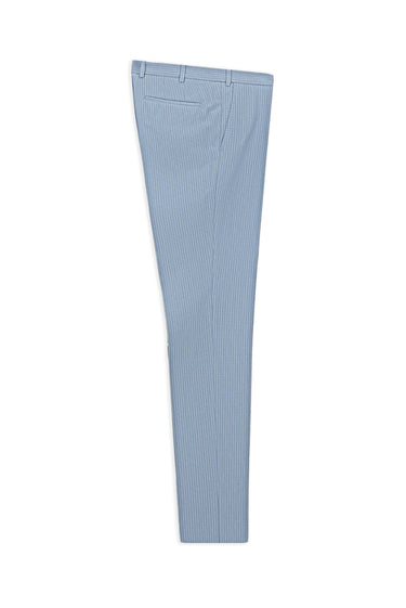 Mavi Super Slim Fit Ekstra Dar Kesim Likralı Çizgili Klasik Kumaş Pantolon