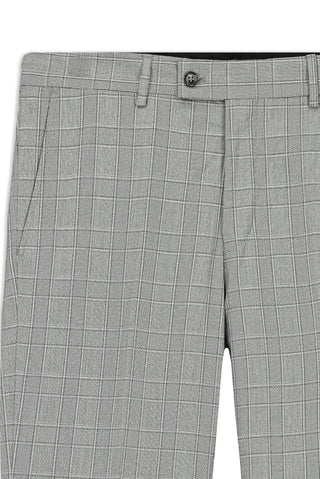  Orta Füme 7 Drop Slim Fit Dar Kesim Ekose Klasik Kuma? Pantolon-Ki??l?