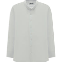 Beyaz Uzun Kol Regular Fit Düğmeli Yaka Pamuklu Kolay Ütülenebilir Gömlek