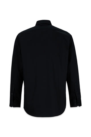  Siyah Uzun Kol Regular Fit Non Iron Ütü Gerektirmeyen %100 Pamuk Klasik Gömlek