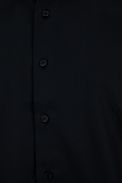 Black Long Sleeve Regular Fit Non-Iron Shirt