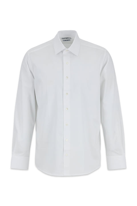 White Long Sleeve Regular Fit Non-Iron Shirt