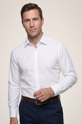  Beyaz Uzun Kol Regular Fit Non Iron Ütü Gerektirmeyen %100 Pamuk Klasik Gömlek