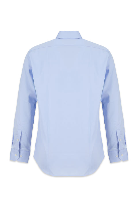 Uçuk Mavi Uzun Kol Slim Fit Non Iron Ütü Gerektirmeyen %100 Pamuk Klasik Gömlek