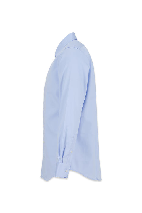 Uçuk Mavi Uzun Kol Slim Fit Non Iron Ütü Gerektirmeyen %100 Pamuk Klasik Gömlek