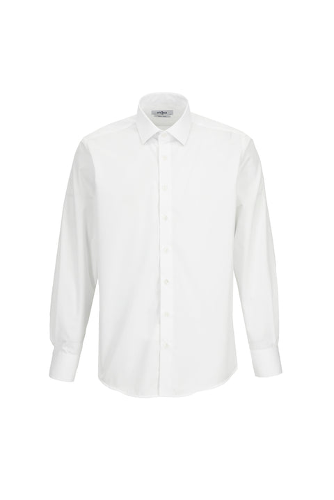 Siyah-Beyaz 2 'li Uzun Kol Regular Fit Pamuklu Ütü Gerektirmeyen Pamuklu Klasik Non Iron Gömlek Seti
