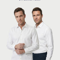 White-White 2-Pack Long Sleeve Regular Fit Cotton Non-Iron Classic Shirt Set