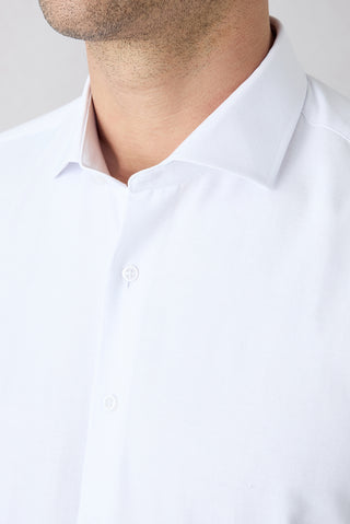  Beyaz Uzun Kol Slim Fit Oxford 4 Mevsim Pamuklu Kolay Ütülenebilir Klasik Gömlek