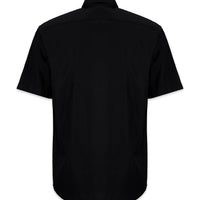 Black Short Sleeve Regular Fit Non-Iron Shirt