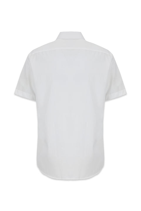 White Short Sleeve Regular Fit Non-Iron Shirt