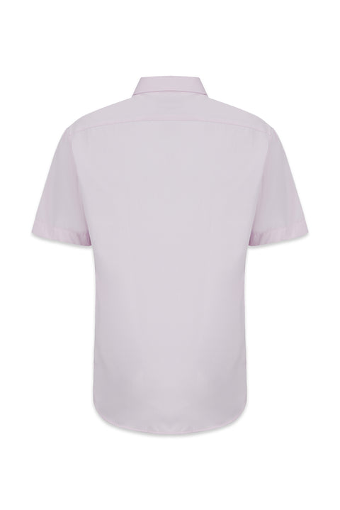 Dusty Pink Short Sleeve Regular Fit Non-Iron Shirt