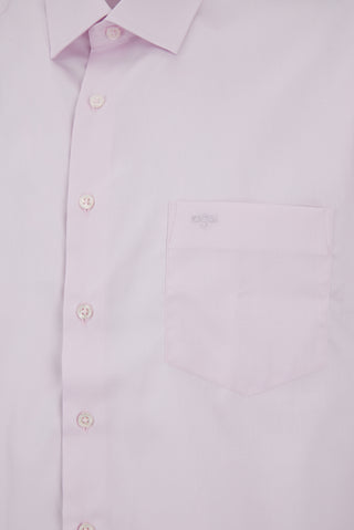  Toz Pembe Kısa Kol Regular Fit Non Iron Ütü Gerektirmeyen Pamuklu Cepli Gömlek