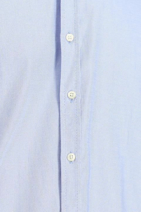 Açık Mavi Uzun Kol Regular Fit Oxford Düğmeli Yaka Pamuk Gömlek