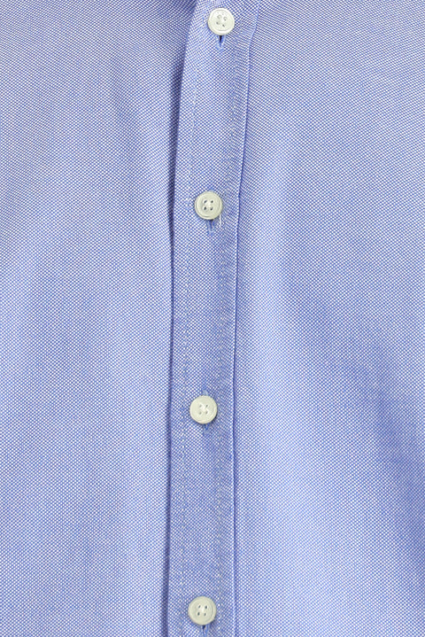 Mavi Uzun Kol Regular Fit Oxford Düğmeli Yaka Pamuk Gömlek
