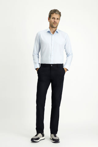  Açık Mavi Uzun Kol Slim Fit %100 Pamuk 4 Mevsim Kolay Ütülenebilir Nefes Alan Erkek Easy Care Klasik Gömlek