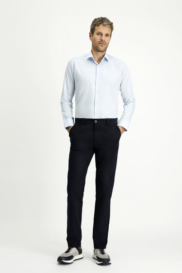  Açık Mavi Uzun Kol Slim Fit Dar Kesim Pamuk Klasik Gömlek