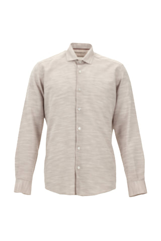  Orta Mor Uzun Kol Slim Fit Dar Kesim Desenli Pamuk Gömlek