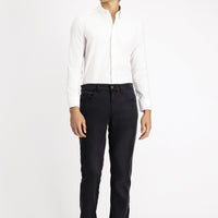 Beyaz Uzun Kol Slim Fit Dar Kesim Desenli Pamuk Gömlek