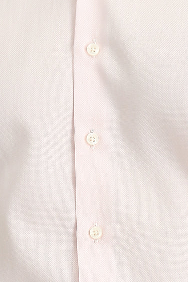 Pembe Uzun Kol Slim Fit Dar Kesim Desenli Pamuk Klasik Gömlek
