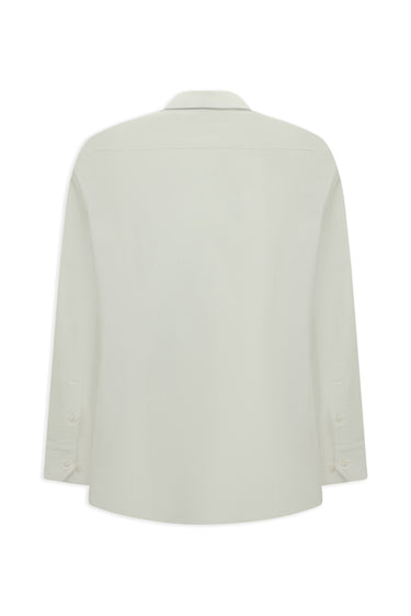  Beyaz Uzun Kol Slim Fit Dar Kesim Klasik Desenli Pamuk Gömlek