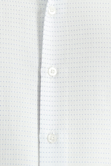 Uçuk Mavi Uzun Kol Slim Fit Dar Kesim Klasik Desenli Pamuklu Kolay Ütülenebilir Gömlek