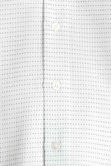 Mavi Uzun Kol Slim Fit Dar Kesim Klasik Desenli Pamuklu Kolay Ütülenebilir Gömlek