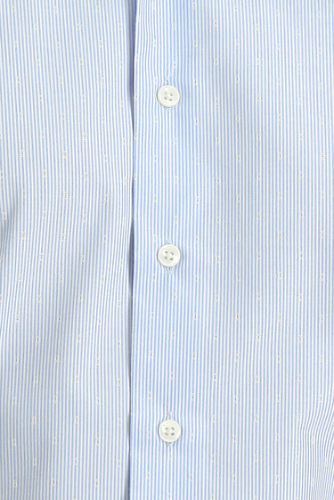  Açık Mavi Uzun Kol Slim Fit Dar Kesim Non Iron Klasik Desenli Pamuklu Gömlek