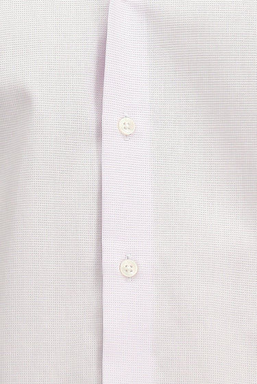 Pembe Uzun Kol Klasik Desenli Pamuk Gömlek