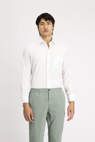  Beyaz Uzun Kol Non Iron Klasik Desenli Pamuklu Gömlek