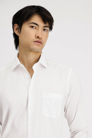  Beyaz Uzun Kol Non Iron Klasik Desenli Pamuklu Gömlek