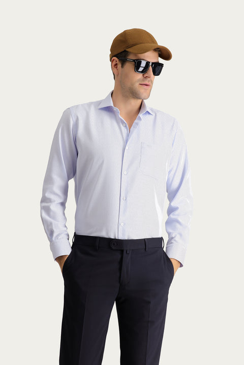 Light Blue Long Sleeve Classic Non-Iron Cotton Shirt
