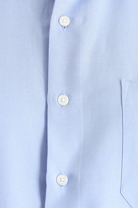 Mavi Uzun Kol Klasik Oxford Pamuklu Kolay Ütülenebilir Gömlek