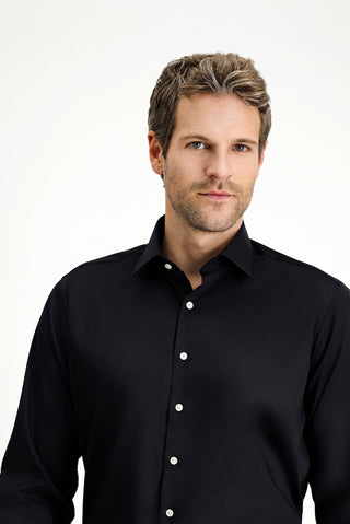  Siyah Uzun Kol Klasik Pamuk Gömlek